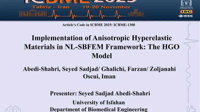 ICBME 2025 -  Oral Presentation 1